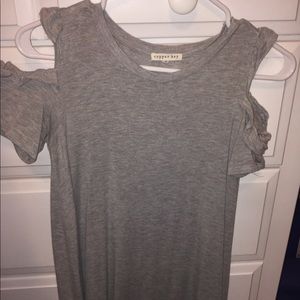 Cute Mini dress with off the shoulder sleeves!